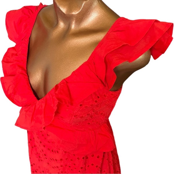 Cotton Eyelet Ruffle Maxi Dress - Picture 6 of 10